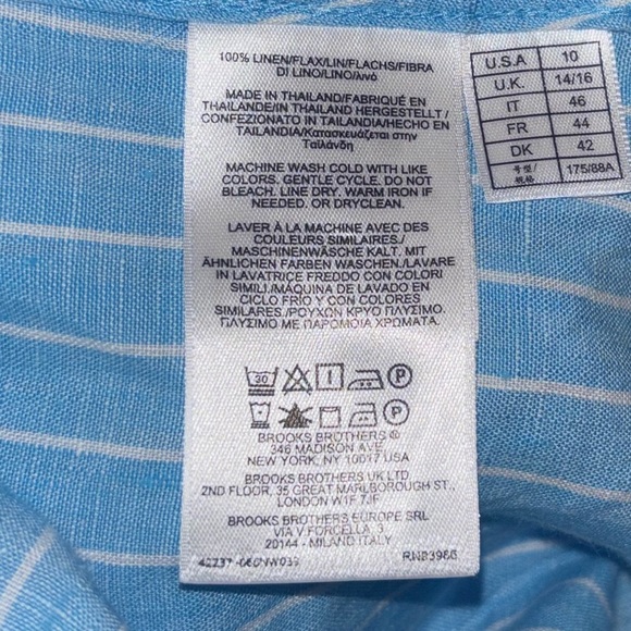 Brooks Brothers Linen Button Down Shirt - Picture 7 of 8